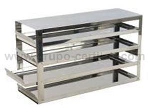 RACK COM GAVETAS PARA 16 CAIXAS DE 50mm